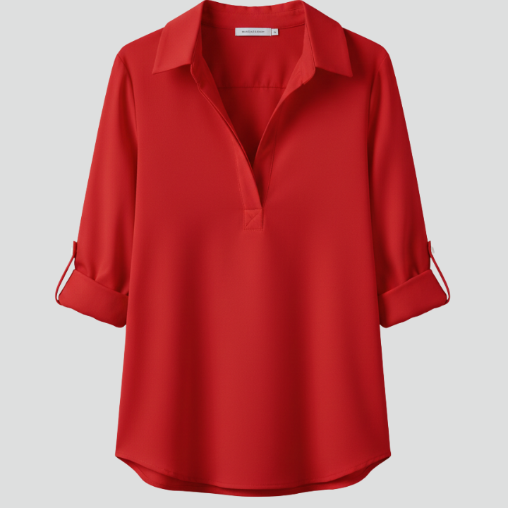 Women’s Blouse with Collar and Button Closure