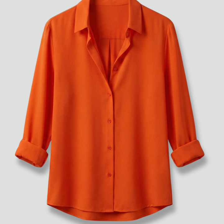 Women’s Blouse with Collar and Button Fastening