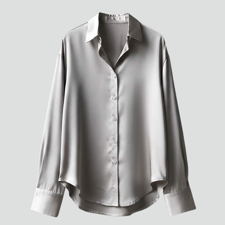 Women’s Shirt with Button Fastening and Collared Neck