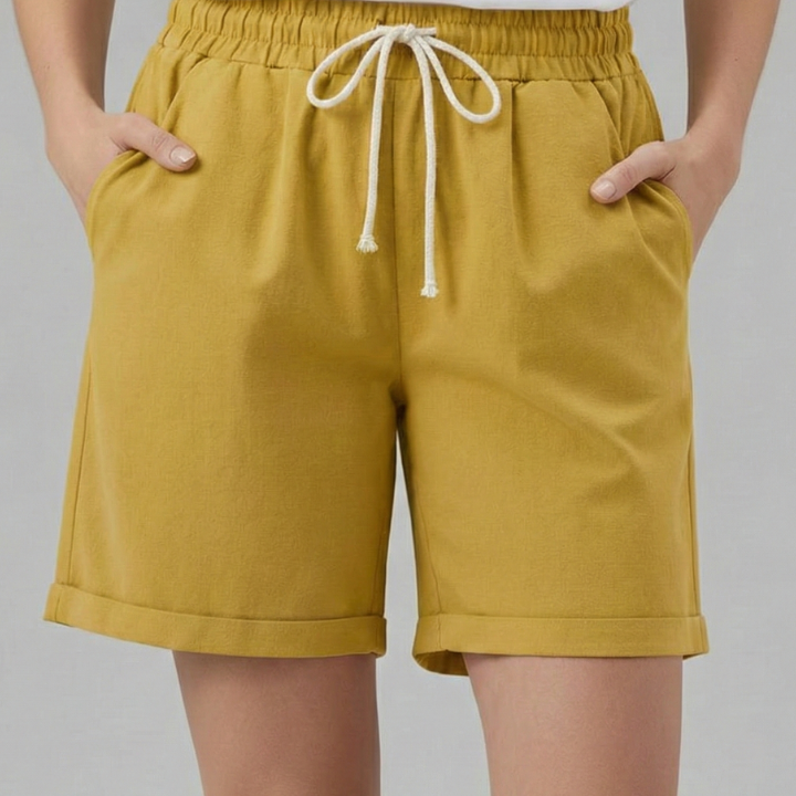Women’s Shorts with Drawstring Waist and Side Pockets