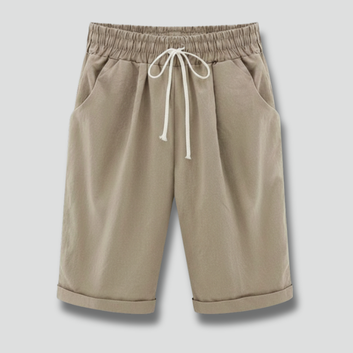 Women’s Shorts with Drawstring Waist and Side Pockets