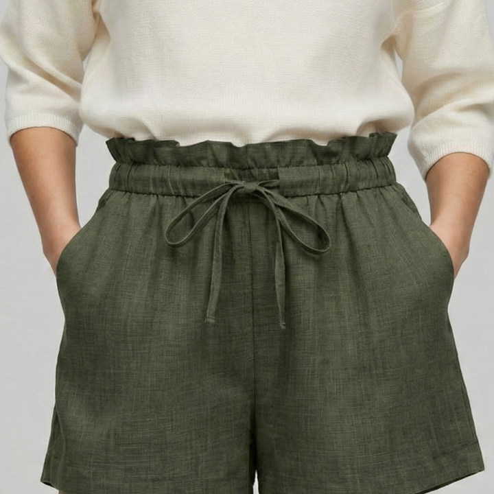 Women’s Shorts with Drawstring Waist and Side Pockets