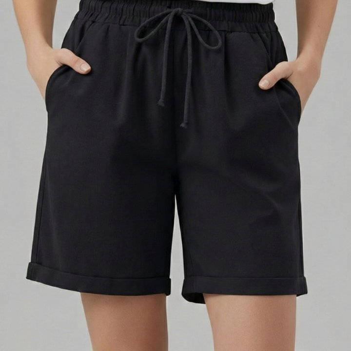 Women’s Shorts with Drawstring Waist and Side Pockets