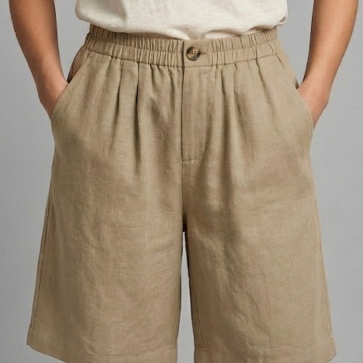 Women’s Shorts with Elastic Waistband and Side Pockets