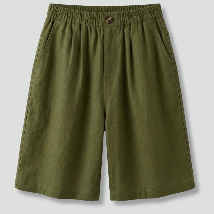 Women’s Shorts with Elastic Waistband and Side Pockets