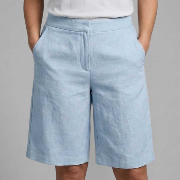 Women’s Shorts with Elastic Waistband and Side Pockets