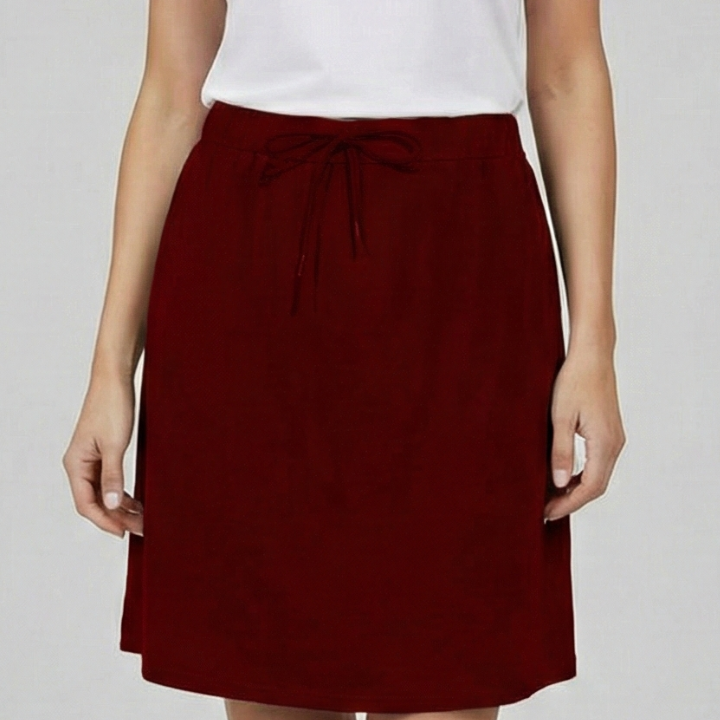 Women’s Skirt with Drawstring Waist and Built-In Shorts