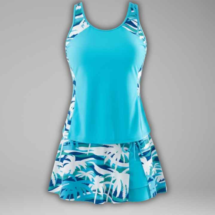 Women’s Tankini Set with Racerback Top and Skirt