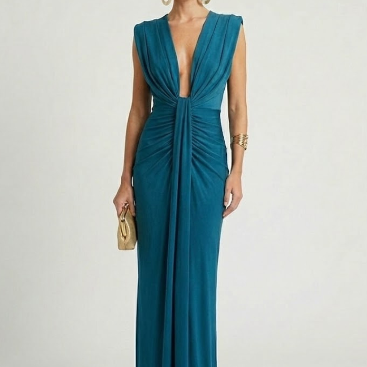 Women’s Maxi Dress with Elongated Shape