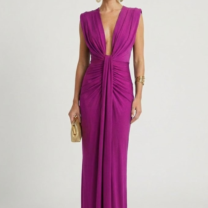 Women’s Maxi Dress with Elongated Shape